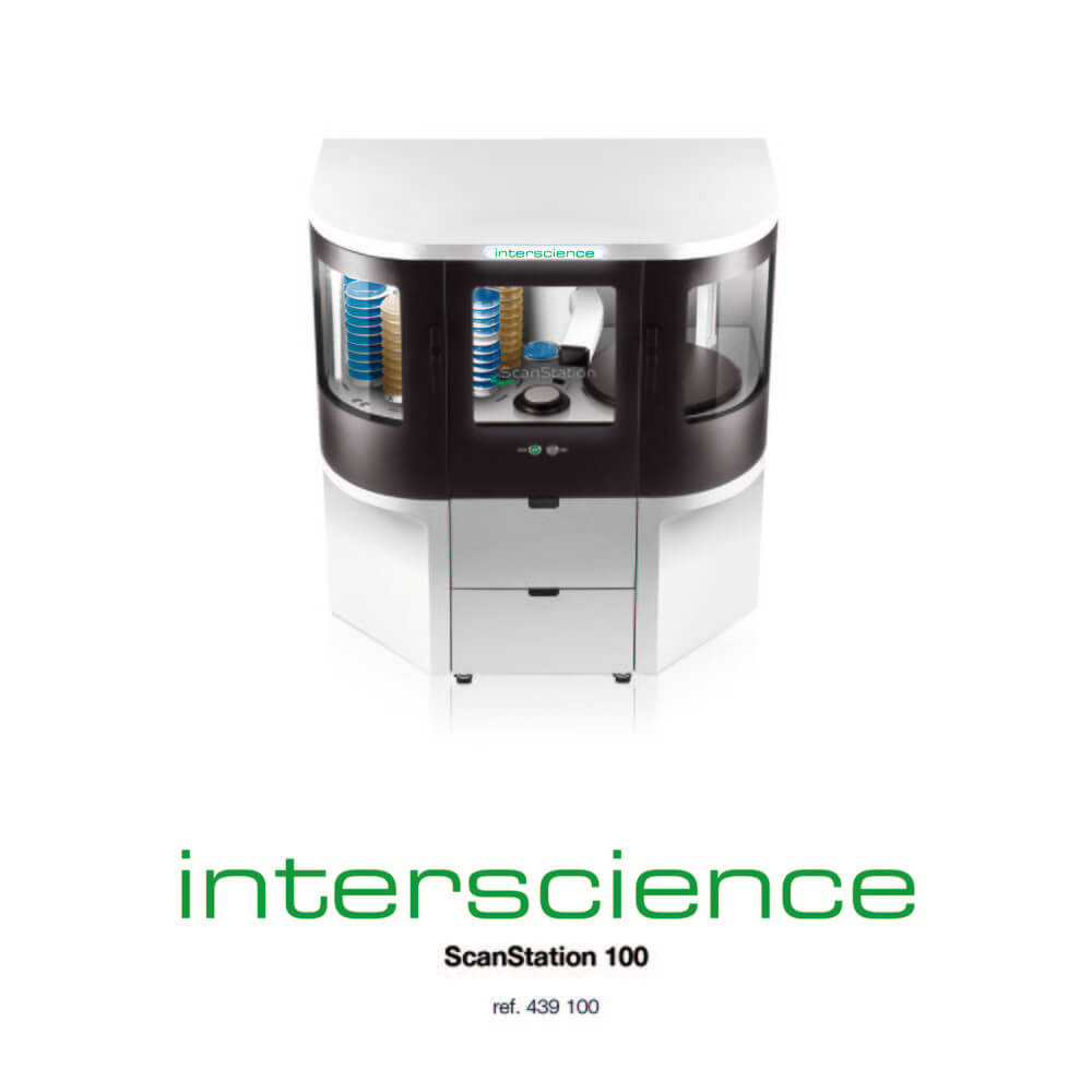 ScanStation 100 is a unit centralizing incubation, detection and counting of Petri dishes. Colonies are detected & counted as soon as they appear. Follow the growth curve of the colonies.