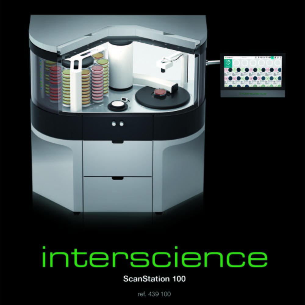 ScanStation 200 is a unit centralizing incubation, detection and counting of Petri dishes. Colonies are detected & counted as soon as they appear, from the beginning of the incubation.