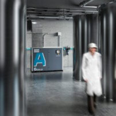 Atlas Copco - Water-injected oil-free screw compressor - AQ